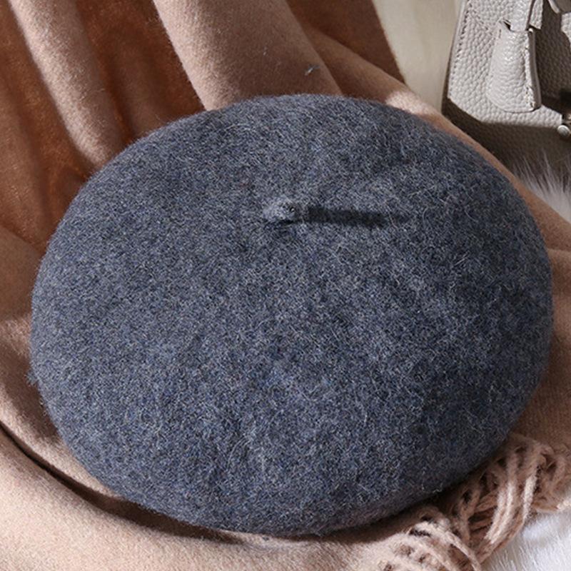 Beret autumn and winter face little girl painter hat versatile classic British retro newsboy hat