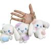 Adorable Pink Plush Bunny Keychain 10cm Soft Cute Stuffed Animal Gift With Chains Colorful