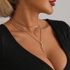ins light luxury retro style flash diamond snake pendant snake chain collarbone chain trend necklace