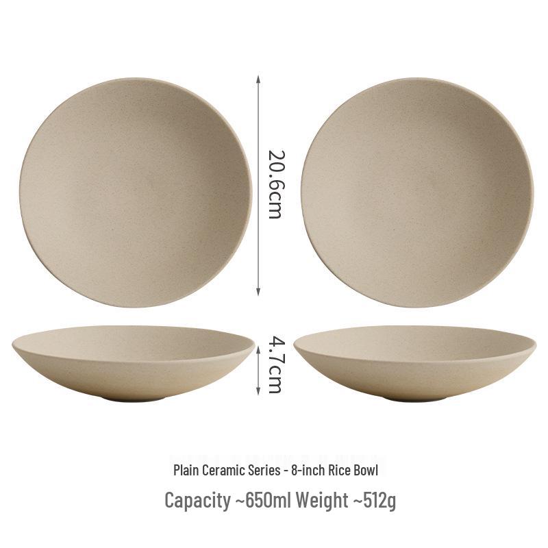 2025 High-End Ceramic Mushroom-Inspired Multi-Use Plate for Pasta, Soup, and Salad