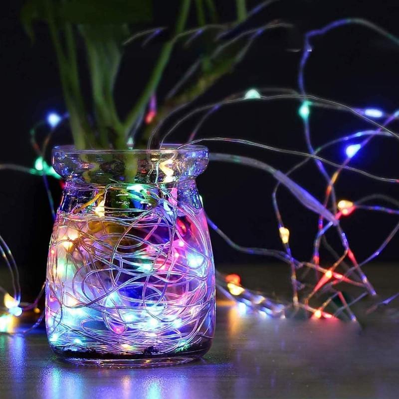 Światełka Lampki Na Żyłce Wewnętrzne 20 Led Multikolor Dekoracja Świetlna