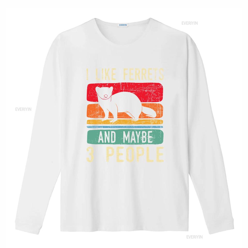 I Like Ferrets Ferret Lover Pet Owner Zoo Animal T Shirt Vintage Washed Stretched Unisex Streetwear Fashion Breathable