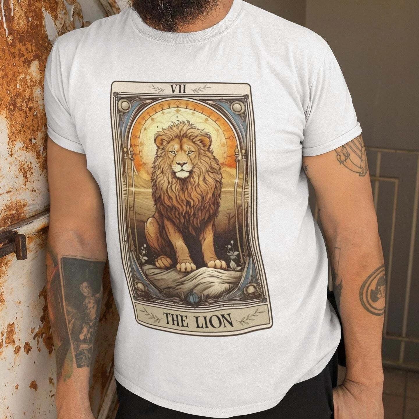 The Lion Tarot Card Shirt, Animal Lover 3XL