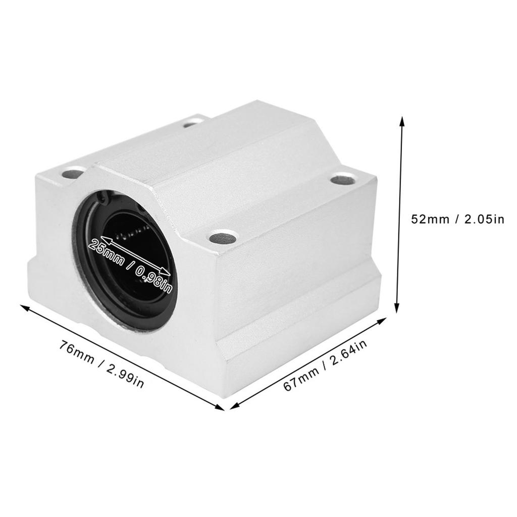 SC25UU 25mm Aluminum Linear Motion Ball Bearing Slide Block CNC Linear Unit