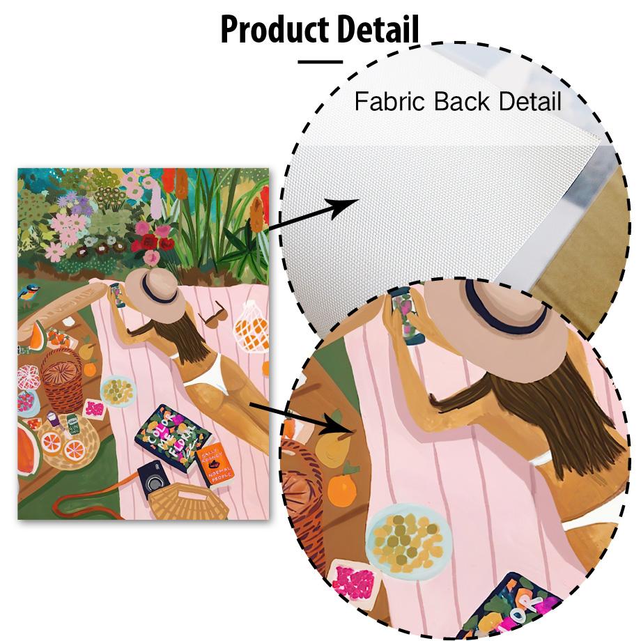 Modern Girl Vase Flower Abstract Illustration Poster Kraft Club Bar Vintage Posters Wall Art Canvas Painting Bedroom Study Decor