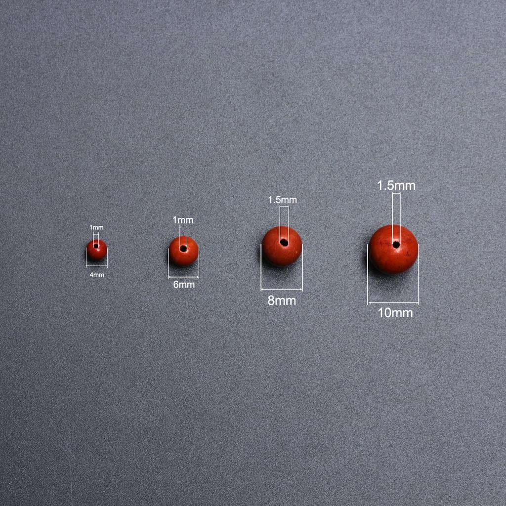 60/50/40/30Pcs 4/6/8/10mm Fashion Jewelry Making Accessories Red Stone Natural Stone Necklace Bracelet DIY