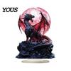 Blood Moon Acrylic Ornament 2D Dragon Crystal Ball Sculpture Figurine, Waterproof Western Decorative Table Sign Fantasy Themed for Living Room Coffee