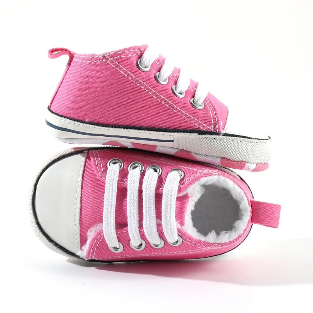 Print Star Sports Baby Canvas Classic Sneakers Newborn Baby Boys Girls First Walkers Shoes Infant Toddler Anti-slip Baby Shoes