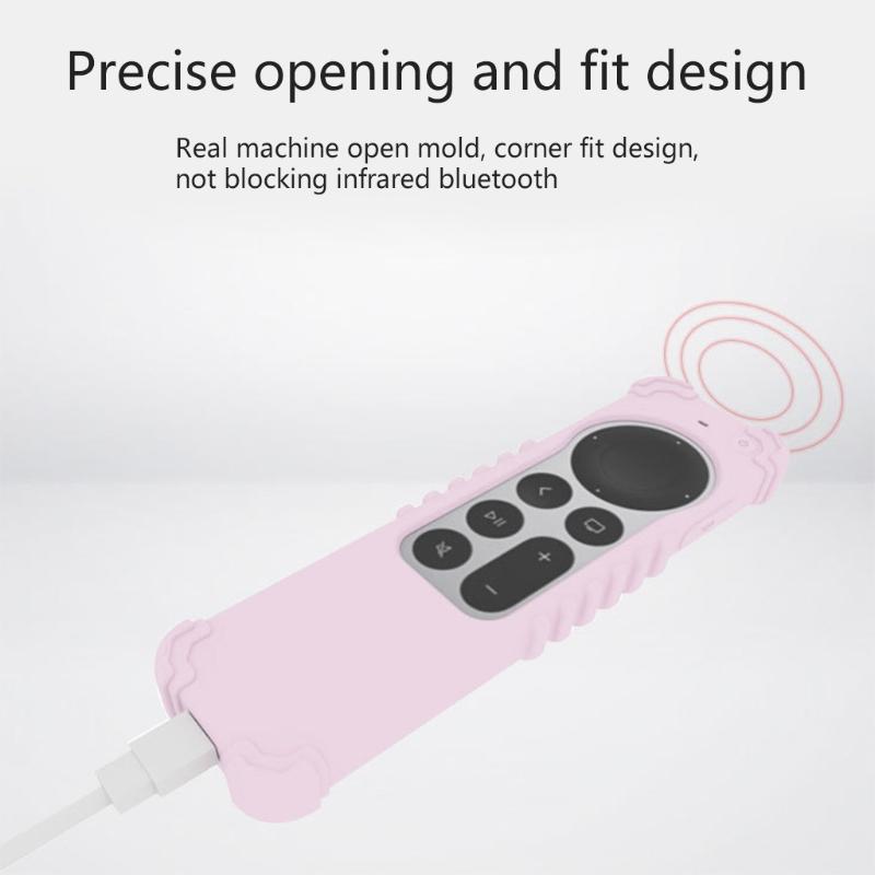 Anti-Lost Protective for Case for TV4/4K Remote Controller Anti-Slip Durable Sleeve Silicone Shockproof Cover
