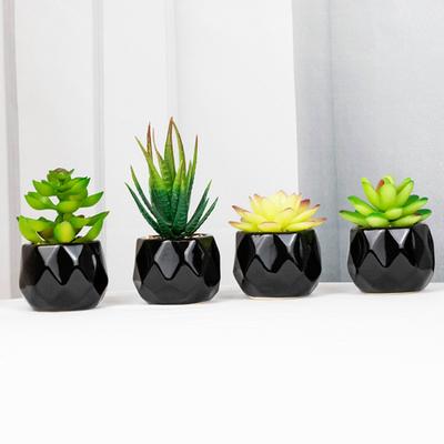 Yousheng Konstgjord Växt Återanvändbar Realistisk PVC Långvarig Lättskött Konstgjorda Suckulenter Bonsai för Hemmet