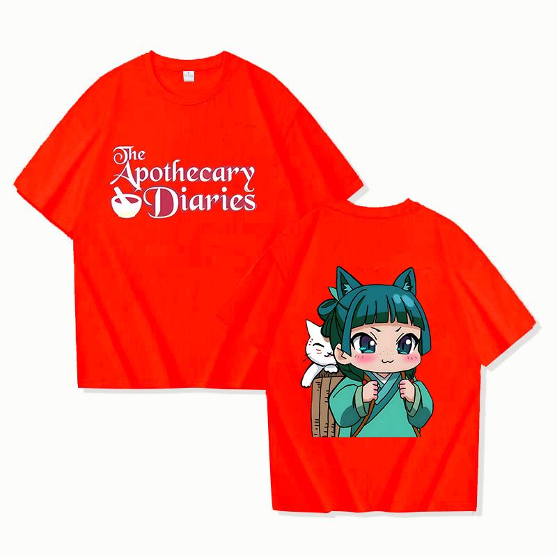 New Anime The Apothecary Diaries Printing T Shirts Women Fashion Short Sleeve T Shirt Unisex Cool Summer Casual Loose T-shirt