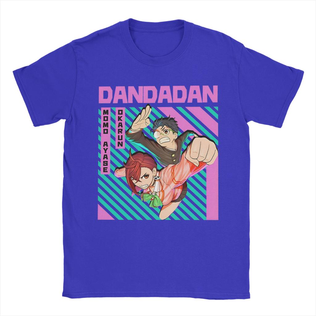 Funny Colorful Okarun Ayase Dandadan Tshirts Men's Cotton Short Sleeve Anime O-neck Summer Tops Shirts