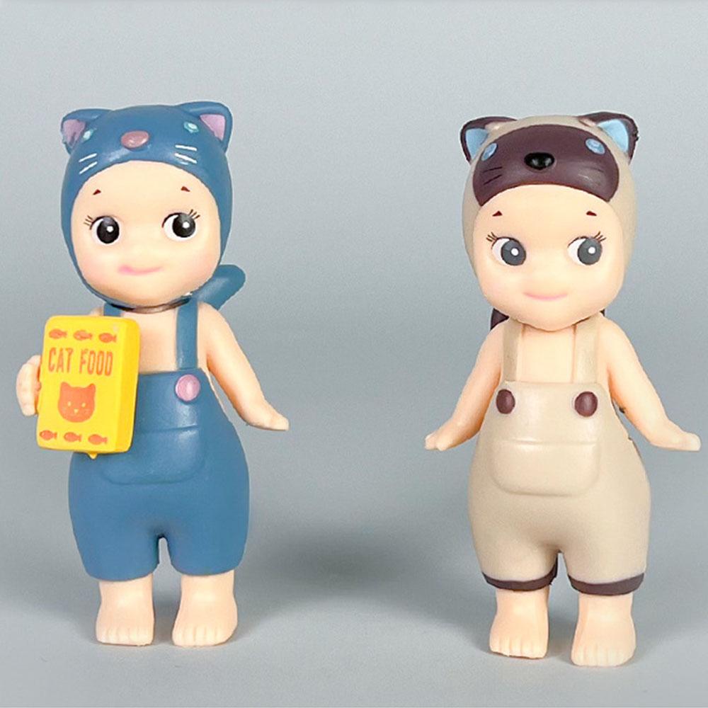 9pcs/set Cat Angel Life Action Figures Toys Ornaments Dolls for Fans Birthday Christmas Gifts