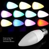 3W Multi Color Changing LED Candle Light Bulb AC85-265V with Remote Control(E27RGB+Cool White)
