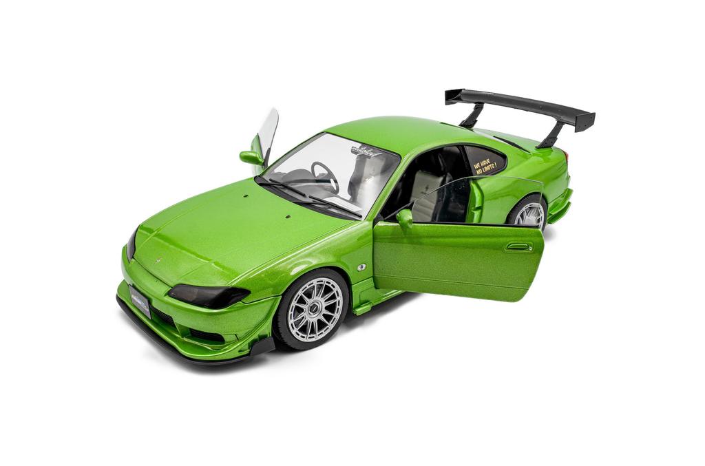 Solido 1/18 Scale Nissan Silvia S15 SPEC-R Aero 1999 Green SOLIDO Silvia Diecast Car [Parallel Import]