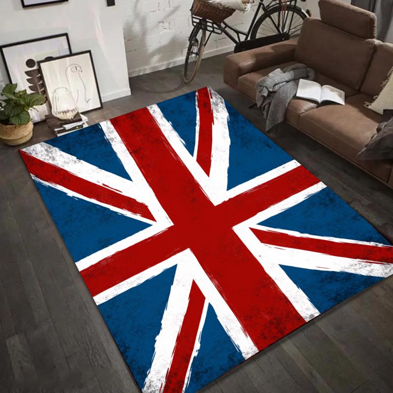 Union Jack Rug British Flag Entryway Doormat NonSlip Easy Clean Retro for Home Decor Carpet for Living Room Bedroom Pet Friendly