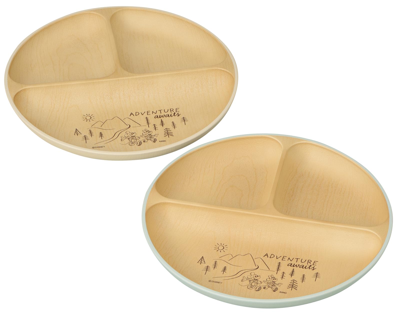 

Kano Disney Mickey Adventure Antibacterial Set 35 Lunch Ivory Green 17033 (2 Plates)