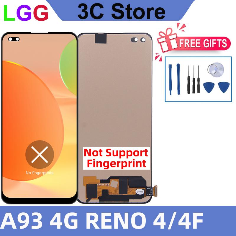 

LCD Display for OPPO A93 4G / F17 Pro /Reno 4 / 4F / 4 Lite Touch Screen Digitizer Assembly Replacement Parts 4K HD