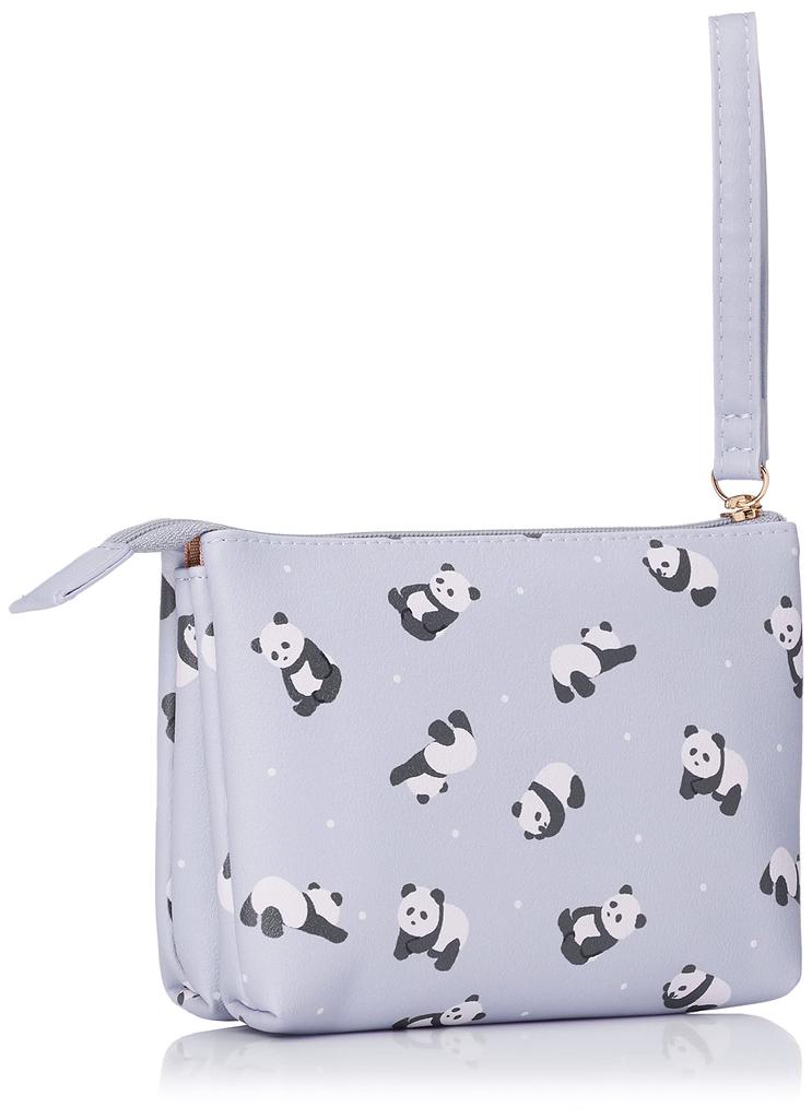 Aldi Mini Panda-Covered Pouch, Gray, A37, A37-16GY