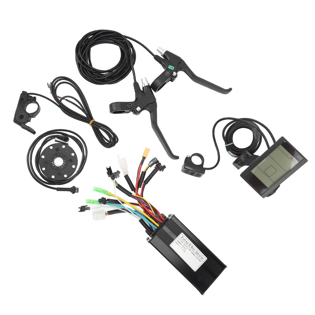 26A DC 24V 36V 48V Controller with S830 Panel Thumb Throttle Power Assist Sensor Power Brake Handle for 500W‑750W Motor