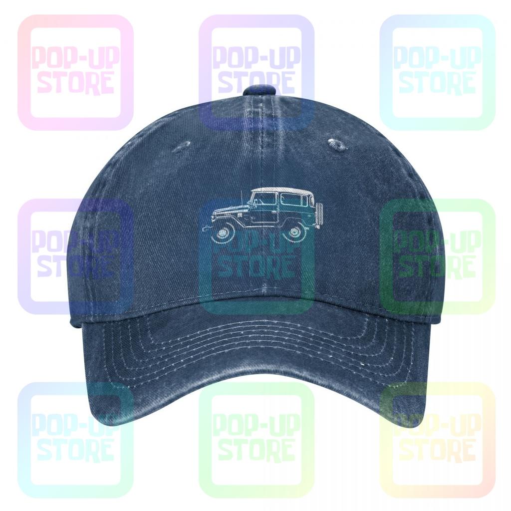 Toyota Bj Fj Land Cruiser Washed Denim Baseball Cap Trucker Hats Best Streetwear