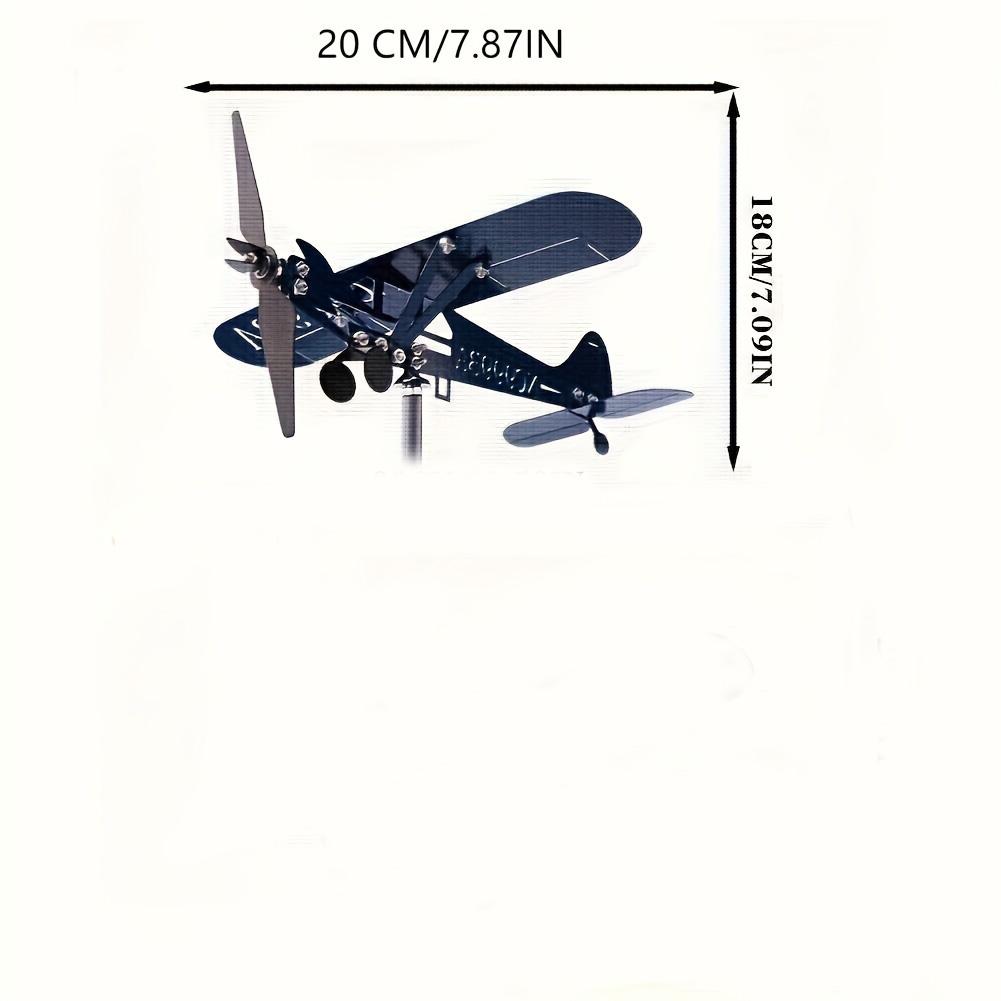 Piper J3 Cub Wind Spinner Plane Metal Airplane Weather Vane Outdoor Roof Wind Direction Indicator WeatherVane Garden Decor