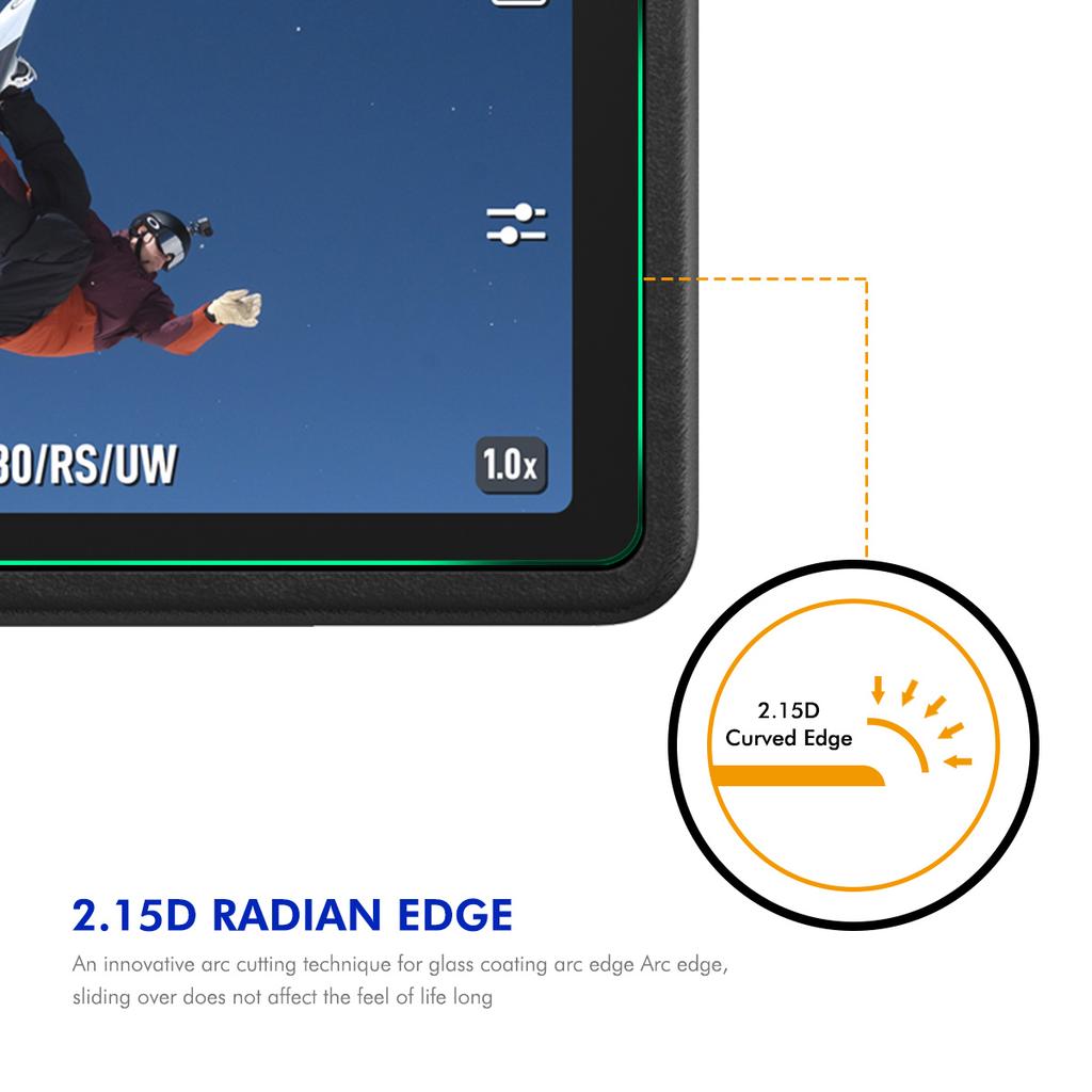 For DJI Osmo Action 3/DJI Osmo Action 4 Screen Protector ENKAY HAT PRINCE 9H High Aluminum-Silicon Glass Film