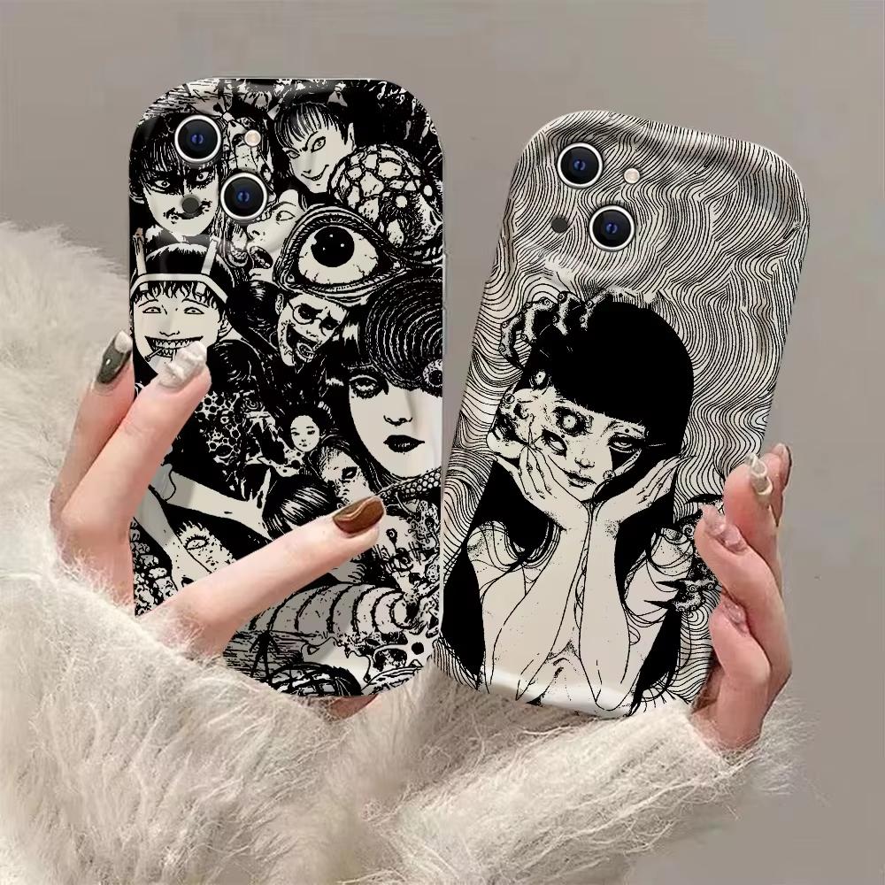Junji Ito skrekk Hete tegneserier Tomie Telefondeksel For iPhone 16 15 14 13 12 11 Pro Max XS X XR 7 8 SE Støtsikkert Mykt Deksel