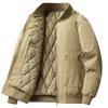 Men's Thickened Cotton Baseball Collar Jacket - Windproof American Workwear Style, Warm Autumn/Winter Outerwear