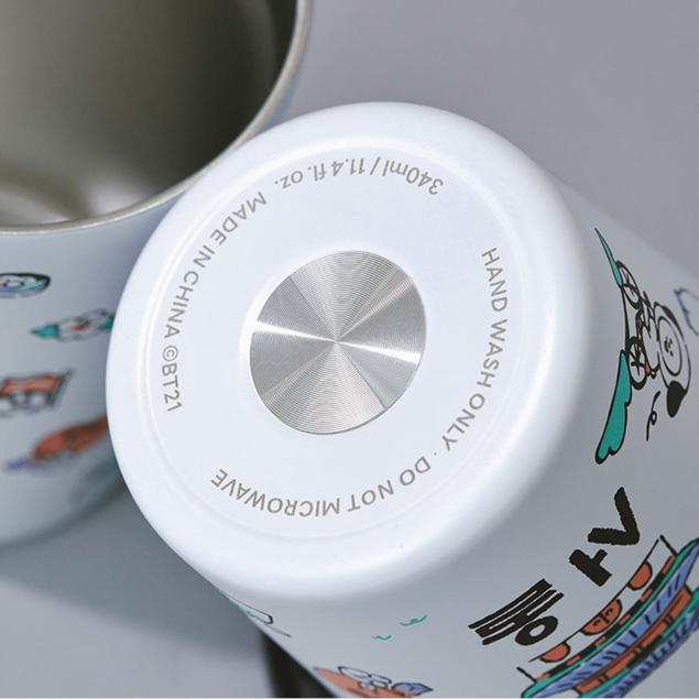BT21 Seoul Edition Thermobecher 340ml Edelstahl Isolierbecher Offizielle Lizenz
