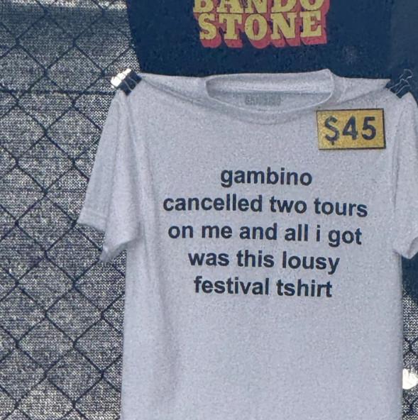 Childish Gambino Camp Flog Gnaw 2025 Festival Merch Tshirt Reprinted Unisex T-Shirt XXL