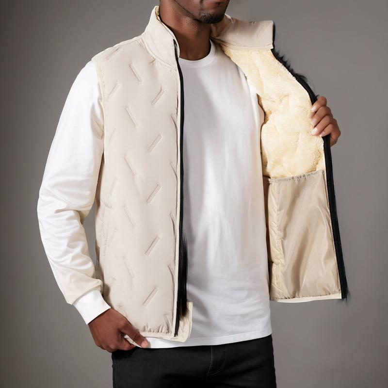Autumn Winter Men's Fleece Sleeveless Jacket Man Zipper Warm Windbreaker Vest Men Cotton Thermal Waistcoats Brand Clothing 5XL