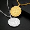  Tetragrammaton Pentagram Necklaces Stainless Steel Vintage Celtic Knot Guardian Wings Choker Double Sided Amulet Jewelry