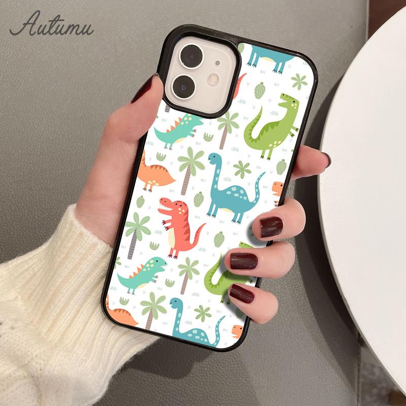 Baby Dino Phone Case for iPhone 17 Air 15 16 16e 11 12 13 14 Pro Max Plus Cover Coque Fundas Shell