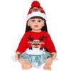 22inch Reborns Doll Holiday Costume Santa Outfit Quick Change Doll Outfit For Christmas Party Kids Pretend Play Game
