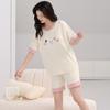 Pajamas Women'S Pure Cotton Short-Sleeved Shorts Student Cartoon Pullover Cotton Korean Version Women'S Loungewear