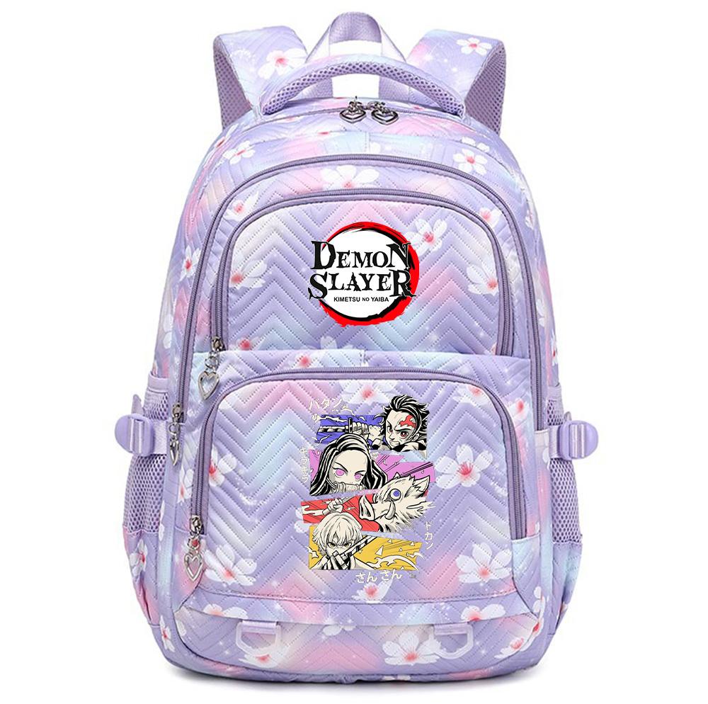 Anime Demon Slayer Printed Backpack Schoolbag Student Teenager Bookbag for Boy Girl Backpack Large Capacity Waterproof Travel Bag Mochila Rucksack