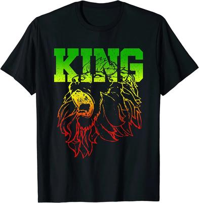 Mens Lion Of Judah T-Shirt Reggae Music Rasta Premium T-Shirt S-3XL