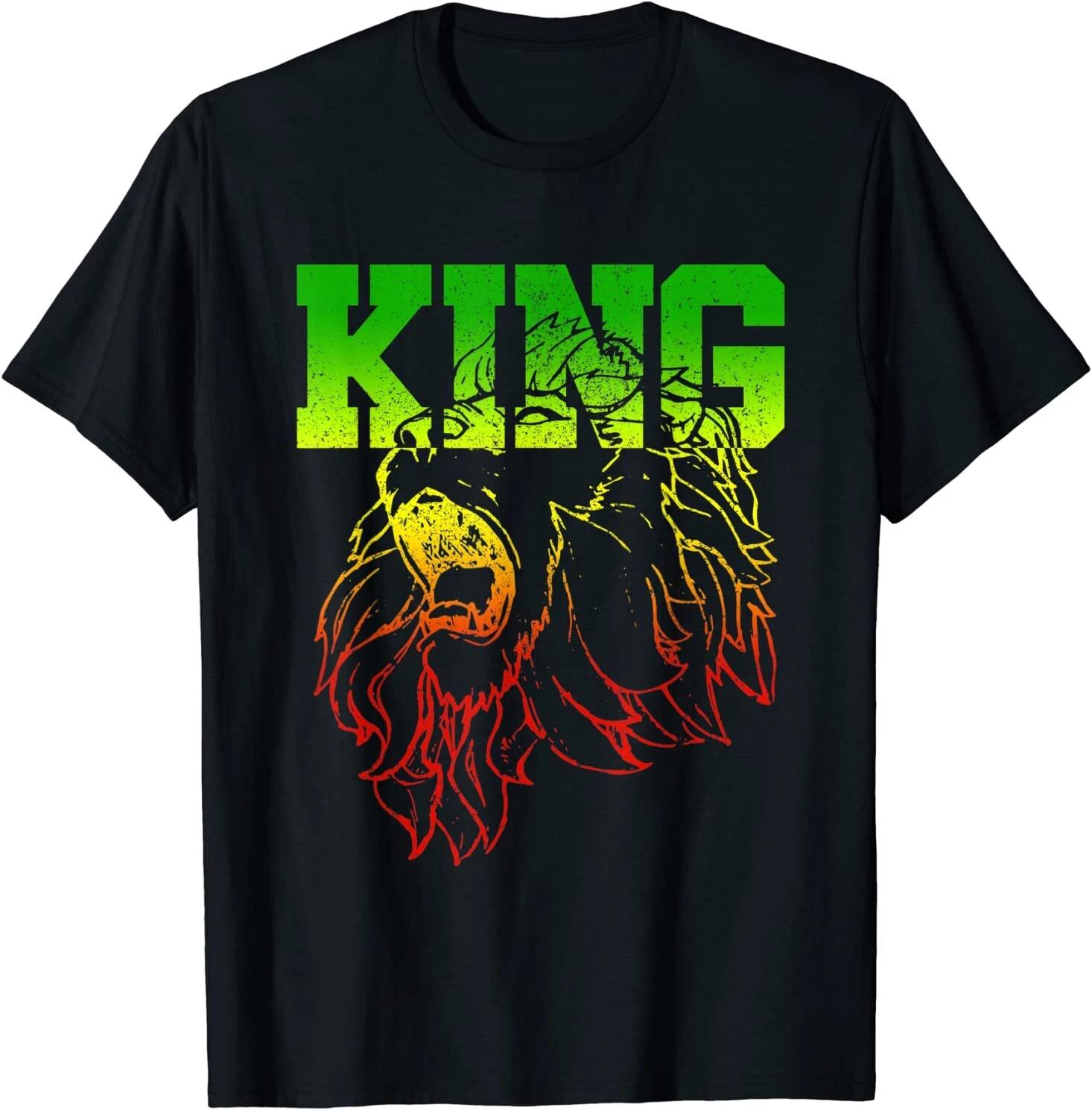 Mens Lion Of Judah T-Shirt Reggae Music Rasta Premium T-Shirt S-3XL XXXL