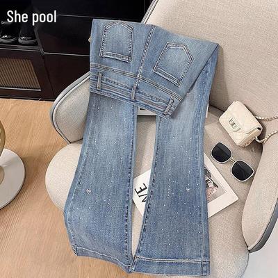 Women's High-Waist Galaxy Flare Embellished Jeans