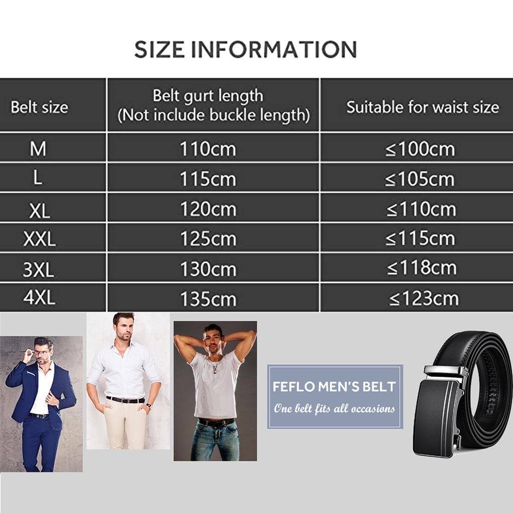 Чоловічий класичний регульований шкіряний ремінь із натуральної шкіри для костюмних джинсових штанів для відпочинку та бізнесу
