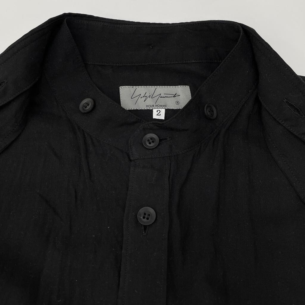 Yohji Yamamoto POUR HOMME Black HS-B07-200 Long Sleeve Shirt tops 2 blackUsed