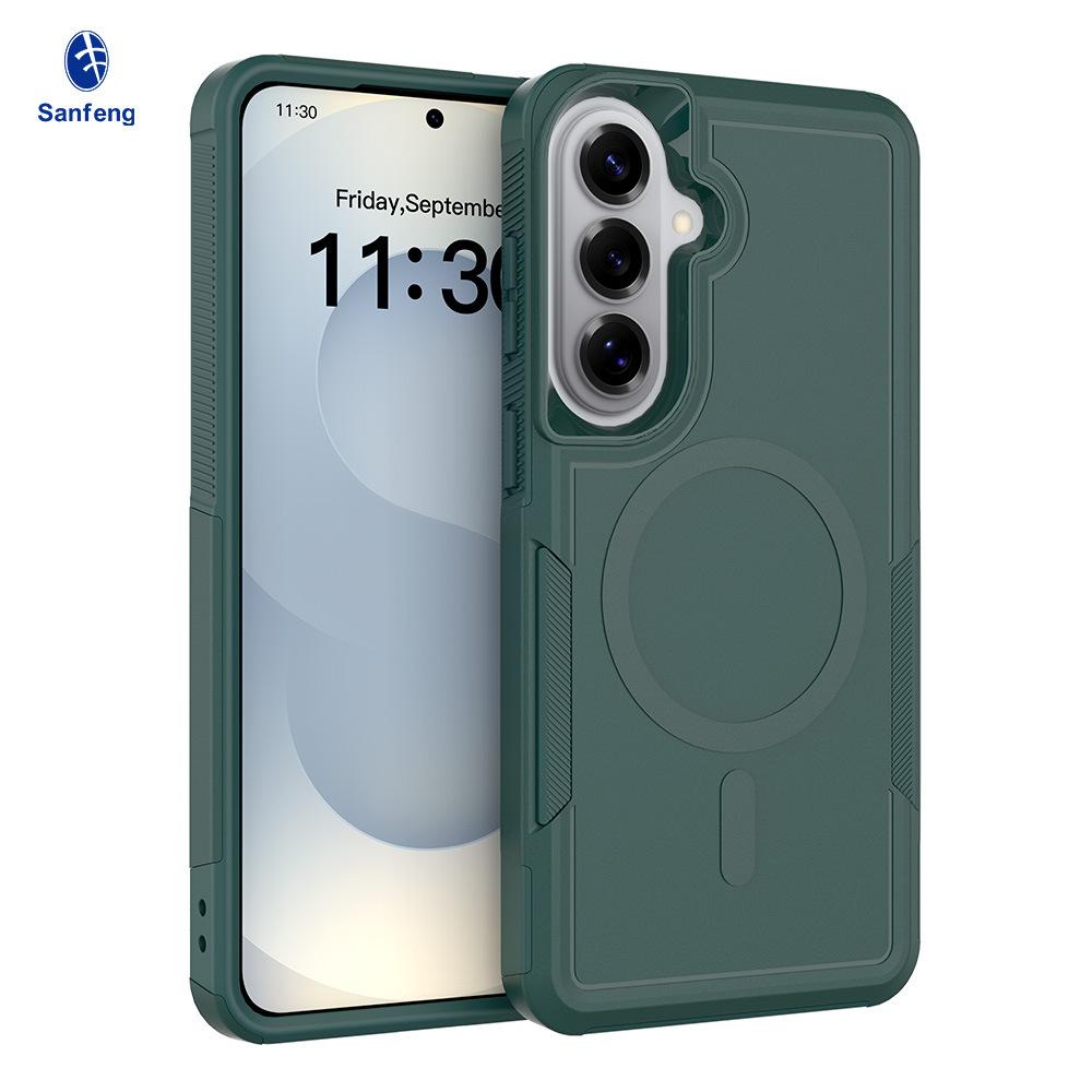Applicable To Samsung S26ultra Magnetic All-inclusive Mobile Phone Case S25plus Two-in-one Anti-drop S24 Mobile Phone Case