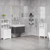 Mobile da Bagno con Mensole Regolabili e Armadietto con 2 Ante, Mobile da Bagno in Legno Multiuso, Bianco, 50x30x93cm