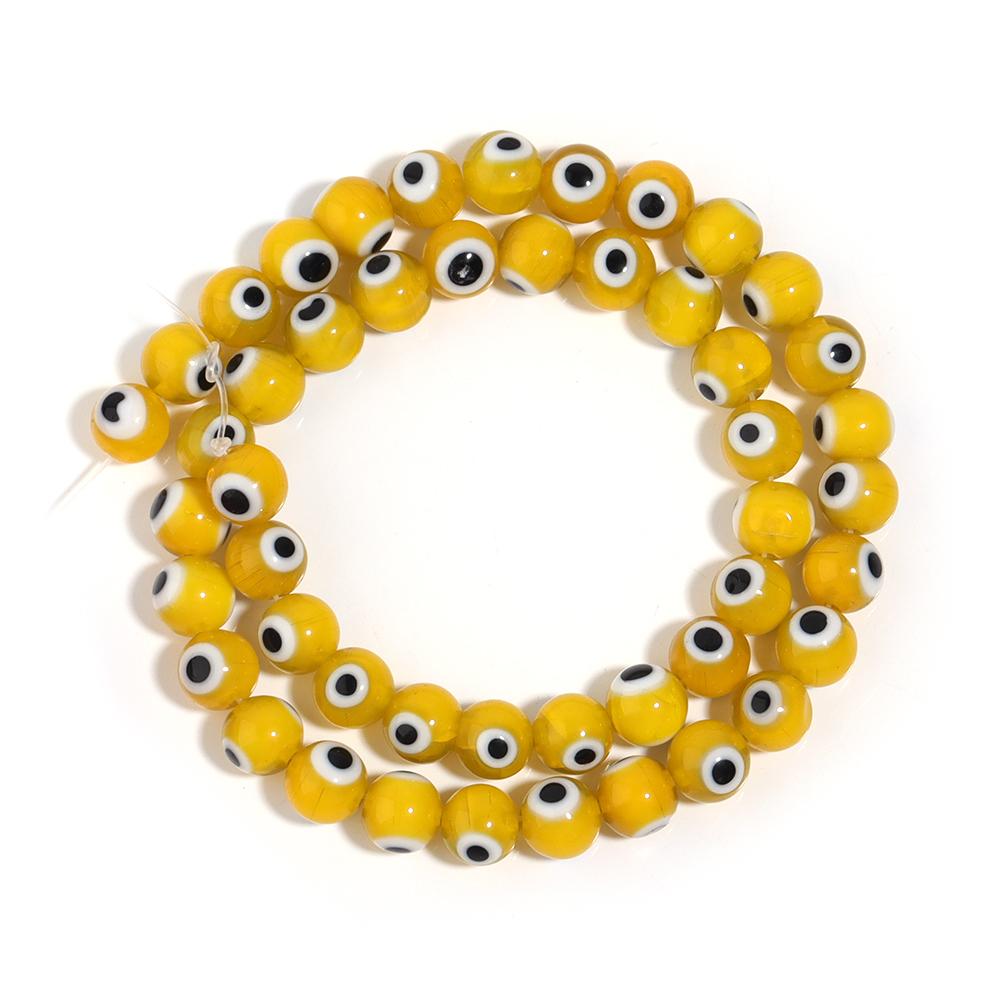 1 Strand Colorful Lampwork Beads Evil Eyes Round Loose Spacer Glass Beads For DIY Bracelet Necklace Jewelry Findings 4 6 8 10mm