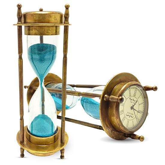 13,97 см Латунный компас Песочные часы Морской Морской Песочные часы Настольные часы Песочные часы Декоративные песочные часы Лучшее для подарков