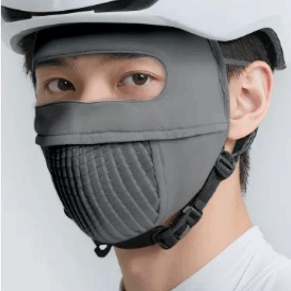 

Durable Breathable Face Mask Portable Ice Silk Face Cover Exercise Sunscreen Mask Riding серый