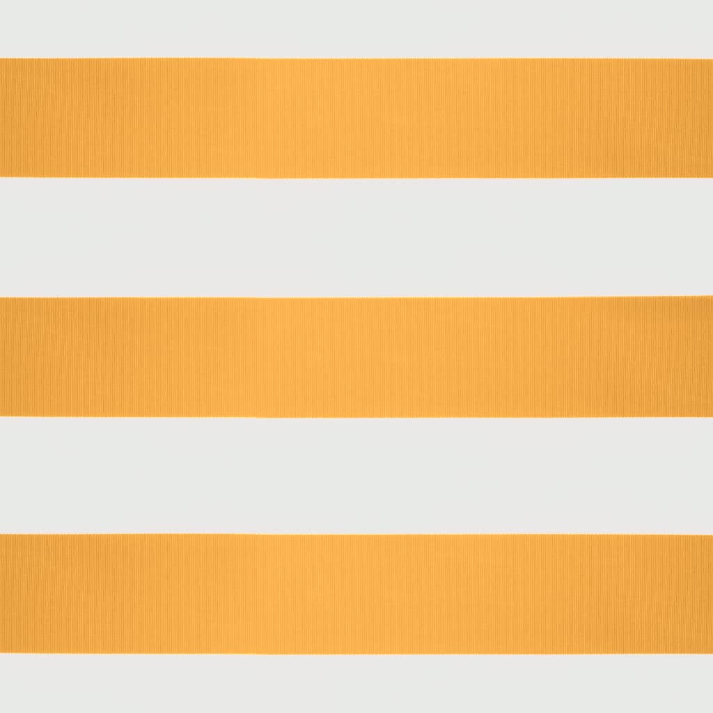 Awning Retractable Yellow and White 5x3 m Fabric and Aluminium