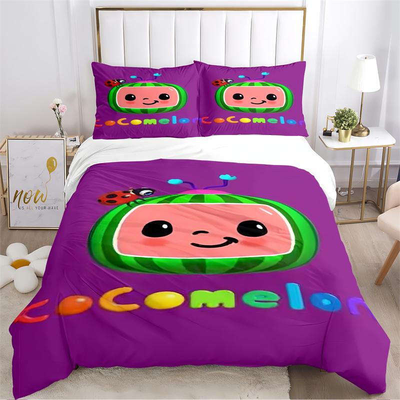 

Cartoon Kids Characters Pink Print Bedding Set, Educational Show Themed Duvet Cover Set(1 * duvet cover + 2 * pillowcase, without core) 135x200cm