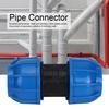 Water Pipe Connector Fittings PE Plastic Straight Pipe Connector Adapter 63mm To 63mm